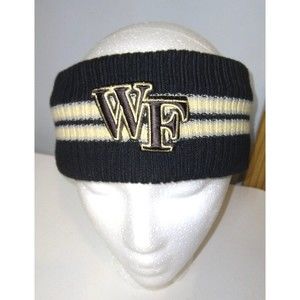 Wake Forest Demons HeadBand Neck Warmer Black Gold Nike Fleece Lined Rare